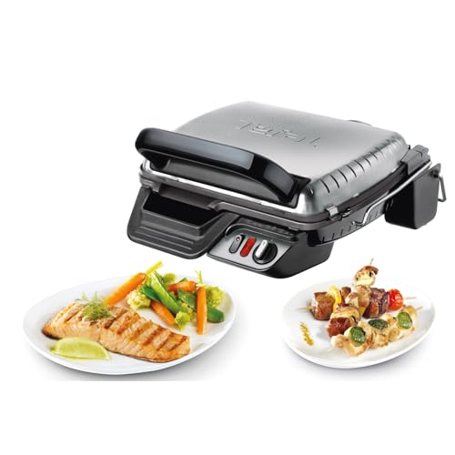 Tefal Kontaktgrill 2in1 GC3050 | Sandwichmaker | aufklappbar als Tischgrill/BBQ mit doppelter Grillfläche | regelbarer Thermostat | antihaftbeschichtet | 2000W | 38.3x21x38.8cm von Tefal