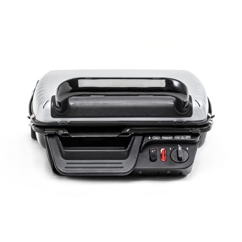 Tefal Kontaktgrill2in1 GC3050|Sandwichmaker;aufklappbarals Tischgrill/BBQ mit doppelter Grillfläche;Sandwich,Toasts,Steak,Panini|regelbarer Thermostat|antihaftbeschichtet|2000W|38.3x21x38.8cm|Schwarz von Tefal