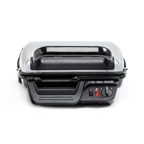 Tefal Kontaktgrill 2in1 GC3050 | Sandwichmaker | aufklappbar als Tischgrill/BBQ mit doppelter Grillfläche | regelbarer Thermostat | antihaftbeschichtet | 2000W | 38.3x21x38.8cm von Tefal