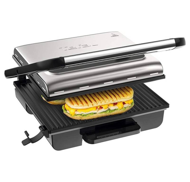 Tefal Kontaktgrill GC242D12 - Kontaktgrill - silber/schwarz, 2000 W Tefal Kontaktgrill GC242D12 - Kontaktgrill - silber/schwarz, 2000 W von Tefal
