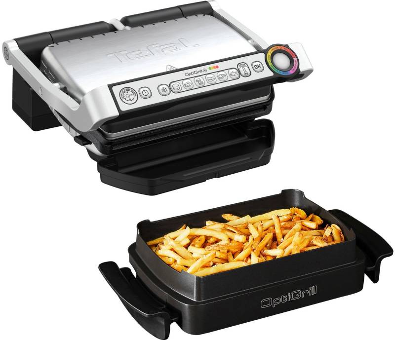 Tefal Kontaktgrill GC714D OptiGrill, 2000 W, + inkl. Snacking & Baking Zubehör von Tefal
