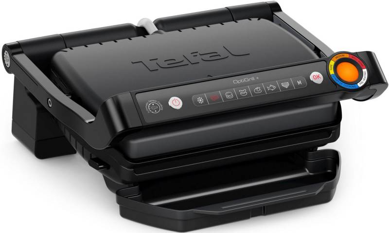 Tefal Kontaktgrill GC717810 OptiGrill+, 2000 W, erneuerte Kochstufenanzeige, 6 Automatikprogramme, inkl. Rezeptbuch von Tefal