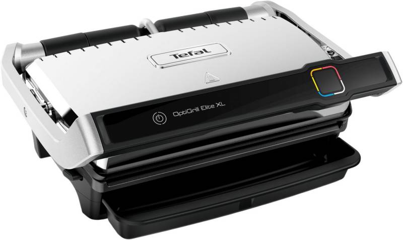Tefal Kontaktgrill OptiGrill Elite XL, spülmaschinengeeignete Platten, 2200 W, Countdown zum Grillergebnis, Grillboost für Grillstreifen, GC760D von Tefal