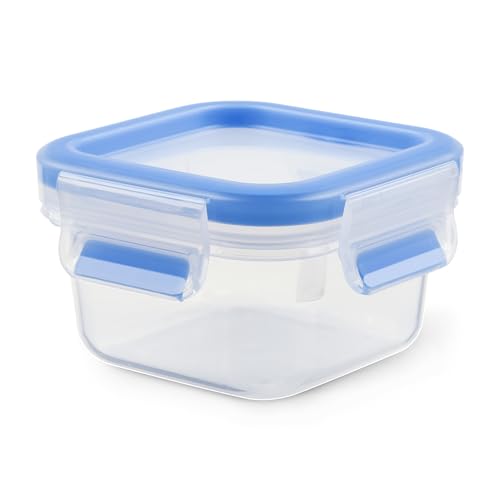 Tefal Master Frischhaltedose für Lebensmittel, rechteckig, transparent/blau, Plastik, transparent/blau, 0,25 l von Tefal