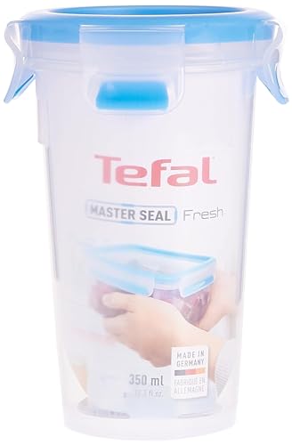Tefal Master Frischhaltedose für Lebensmittel, rechteckig, transparent/blau, Plastik, transparent/blau, 0.35 Litre von Tefal
