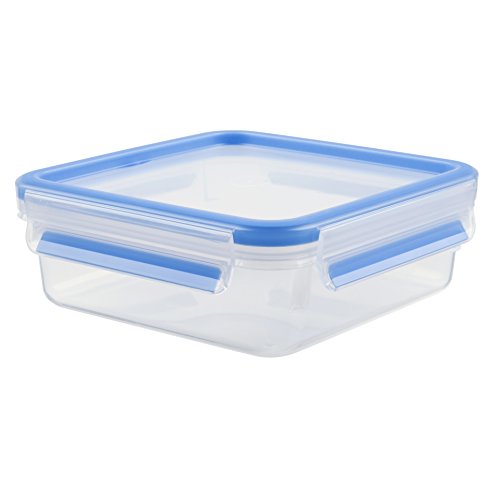 Tefal Master Frischhaltedose für Lebensmittel, rechteckig, transparent/blau, Plastik, transparent/blau, 0.85 Litre von Tefal