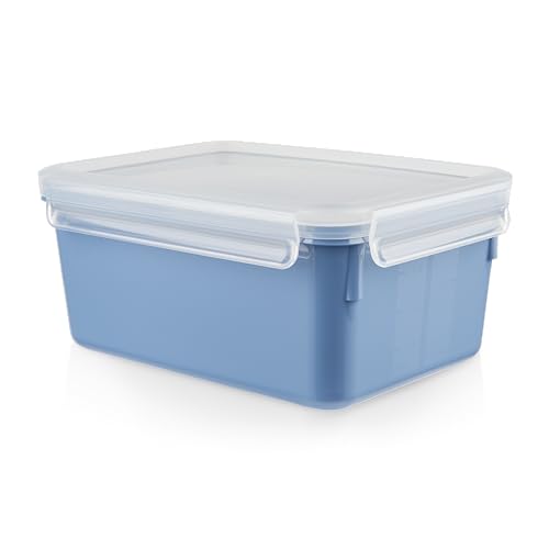 Tefal Masterseal N1012810 Colour Edition Frischhaltedose, 2,2 L, blau, BPA-freier Kunststoff, rechteckig, 100% luftdicht, spülmaschinen- und mikrowellengeeignet von Tefal