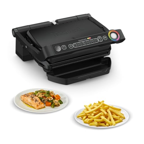 Tefal OptiGrill+ Snacking und Baking GC7148 Kontaktgrill | 2.000 W| automatische Anzeige des Garzustands | 6 voreingestellte Programme | inkl. Snacking-Aufsatz für Pizze, Lasagne | schwarz von Tefal