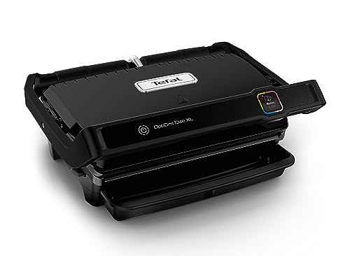 Tefal OptiGrill Elite XL Kontaktgrill, 16 Programme, Digitales Display mit Garstufenanzeige, Abnehmbare XL-Platten, Elektrogrill, Schwarz, GC760812 von Tefal