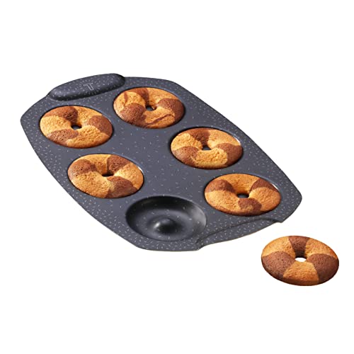 Tefal PerfectBake Mini J5734602 Kuchenform für 6 Mini-Bonuts, Antihaftbeschichtung, recyceltes und recycelbares Aluminium, goldfarbenes Gebäck, hergestellt in Frankreich, PerfectBake Mini J5734602 von Tefal