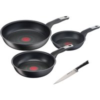 Tefal Pfannen-Set "Unlimited Ice Force", Aluminium, (Set, 4 tlg., je 1 Bratpfanne Ø 20/24/28 cm, Kochmesser 20 cm) von Tefal