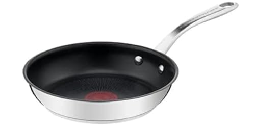 Tefal Pierre Gagnaire Bratpfanne, Edelstahl, beschichtet, 24 cm, Wärmeverteilung, hergestellt in Frankreich, genieteter Griff, elegantes Design, für alle Herdarten einschließlich Induktion H8210423 von Tefal