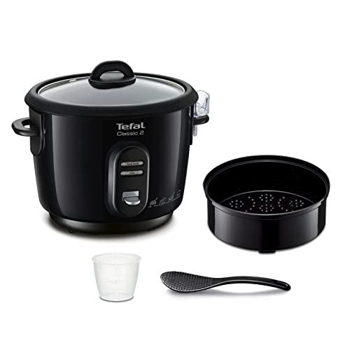 Tefal RK102811 Reiskocher Classic | Elektrisch | Automatische Programme | Warmhaltefunktion | 3L Fassungsvermögen | Dampfgarfunktion | schwarz-metallic von Tefal