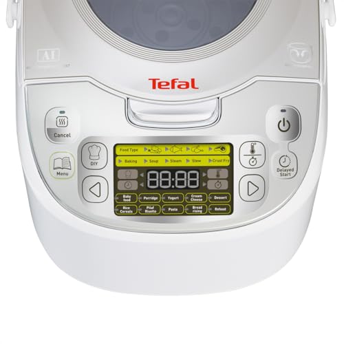 Tefal RK8121 Multikocher 45in1 | 45 automatische Kochprogramme | Verzögerter Start | Warmhaltefunktion | Große Kapazität (5L) | Edelstahl | LC-Display | Rezeptbuch und Zubehör von Tefal