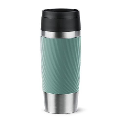 Tefal Reisebecher Classic Twist, Komfort-Schraubdeckel, Schnellpresse, Soft-Touch-Hülle, reisebereit, wiederverwendbar, 100% auslaufsicher, hält Getränke kalt (8 Stunden) und heiß (4 Stunden), 360° von Tefal