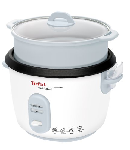 Tefal RK1011 Reiskocher | Voreingestellte Kochprogramme | 10 Tassen Fassungsvermögen (1,8 l) | Manuelle Anpassungen | Perfekt kochender Reis | Dampfkorb im Lieferumfang enthalten | 700W von Tefal