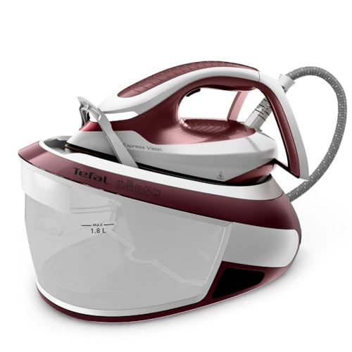 Tefal Express Vision Dampfbgelstation 6,8 Bar Anti-Kalk-Kollektor SmartLED Vision 2800W 1,8L Rot / Wei von Tefal