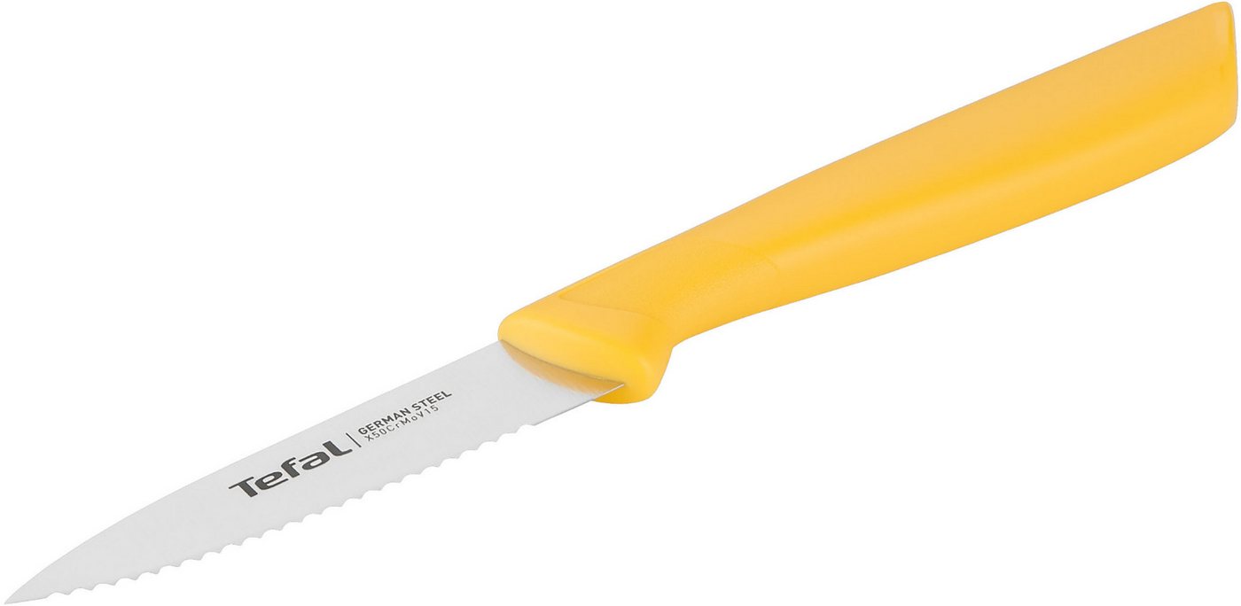 Tefal Schälmesser Colorfood, gezahnt, 8 cm, Klinge aus deutschem Edelstahl, ergonomischer Griff von Tefal