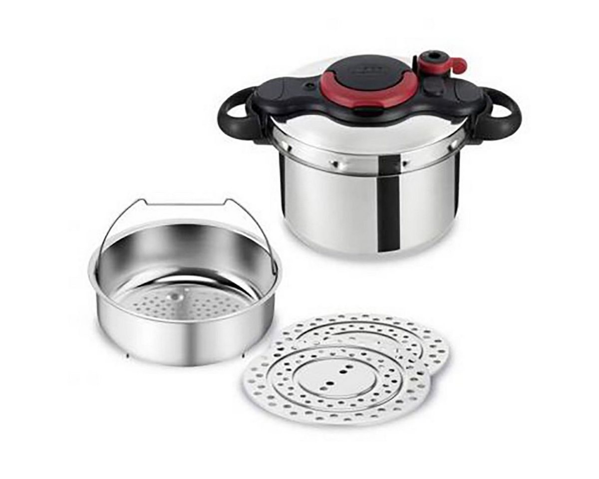 Tefal Schnellkochtopf TEFAL Clipso Minut Easy Schnellkochtopf 9 l P4624967, Edelstahl, Induktion, Dampfkochtopf von Tefal