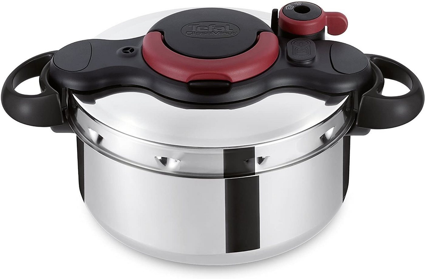 Tefal Schnellkochtopf Tefal Clipso Minute Easy 9l Schnellkochtopf, Edelstahl, Edelstahl, spülmaschinengeeignet, Dampfkorb von Tefal