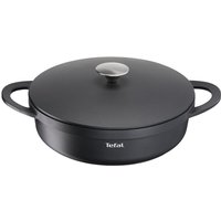 Tefal Servierpfanne "Trattoria Schmorpfanne 28 cm hoher Rand, Pfanne Induktion", Aluminiumguss, (1 tlg.), Antihaftversiegelung, mit Deckel, für alle Herdarten geeignet von Tefal