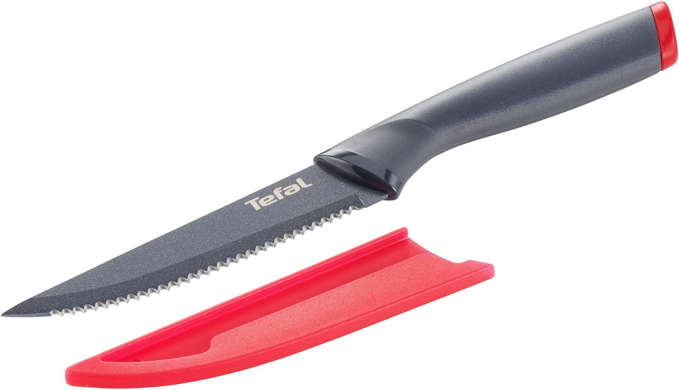Tefal Steakmesser Fresh Kitchen (2 Stück), 11 cm, Klingen aus rostfreiem Stahl, Titan-Versiegelung, Klingenschutz von Tefal