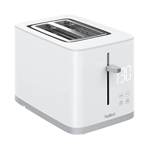 Tefal TT6931 Sense Toaster | 7 Bräunungsstufen | Digitaldisplay | Countdown | Aufwärmen/Auftauen | Krümelschublade | Stopp-Taste | Weiß von Tefal