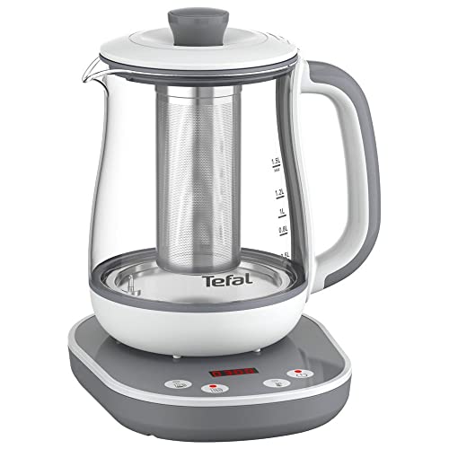 TEFAL BJ551B10 Tastea Machine a the en verre 1,5 l, 8 reglages, Panier a the amovible acier inoxydable, Maintien au chaud, Base von Tefal