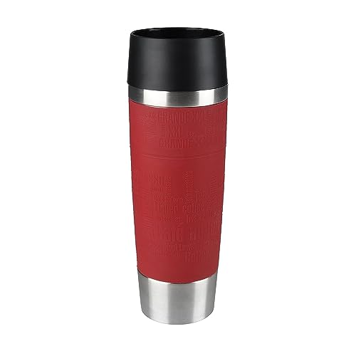 Tefal Leakproof Travel Mug Reisebecher Grande, Edelstahl, rot, 1 Stück (1er Pack) von Tefal