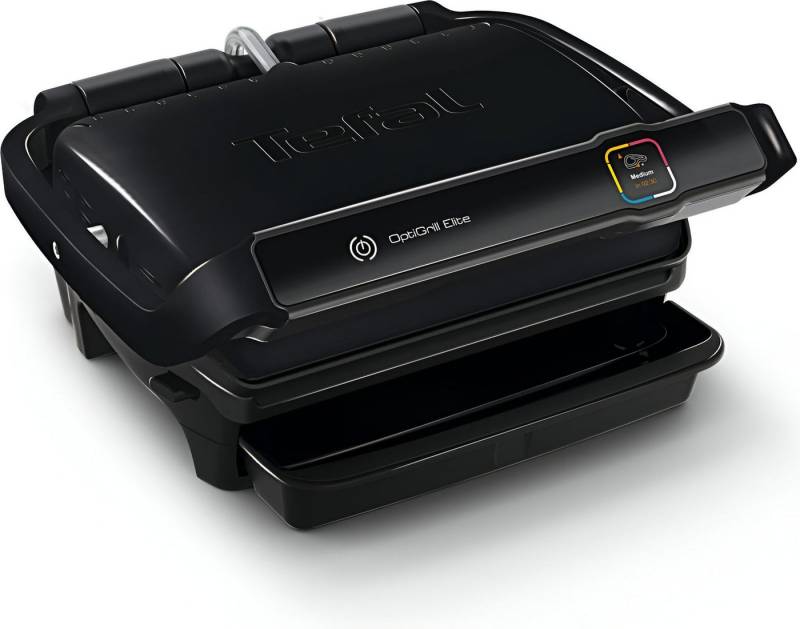 Tefal Tischgrill Optigrill Elite GC750810 Kontaktgrill 2000W/230V Elektrogrill schwarz von Tefal