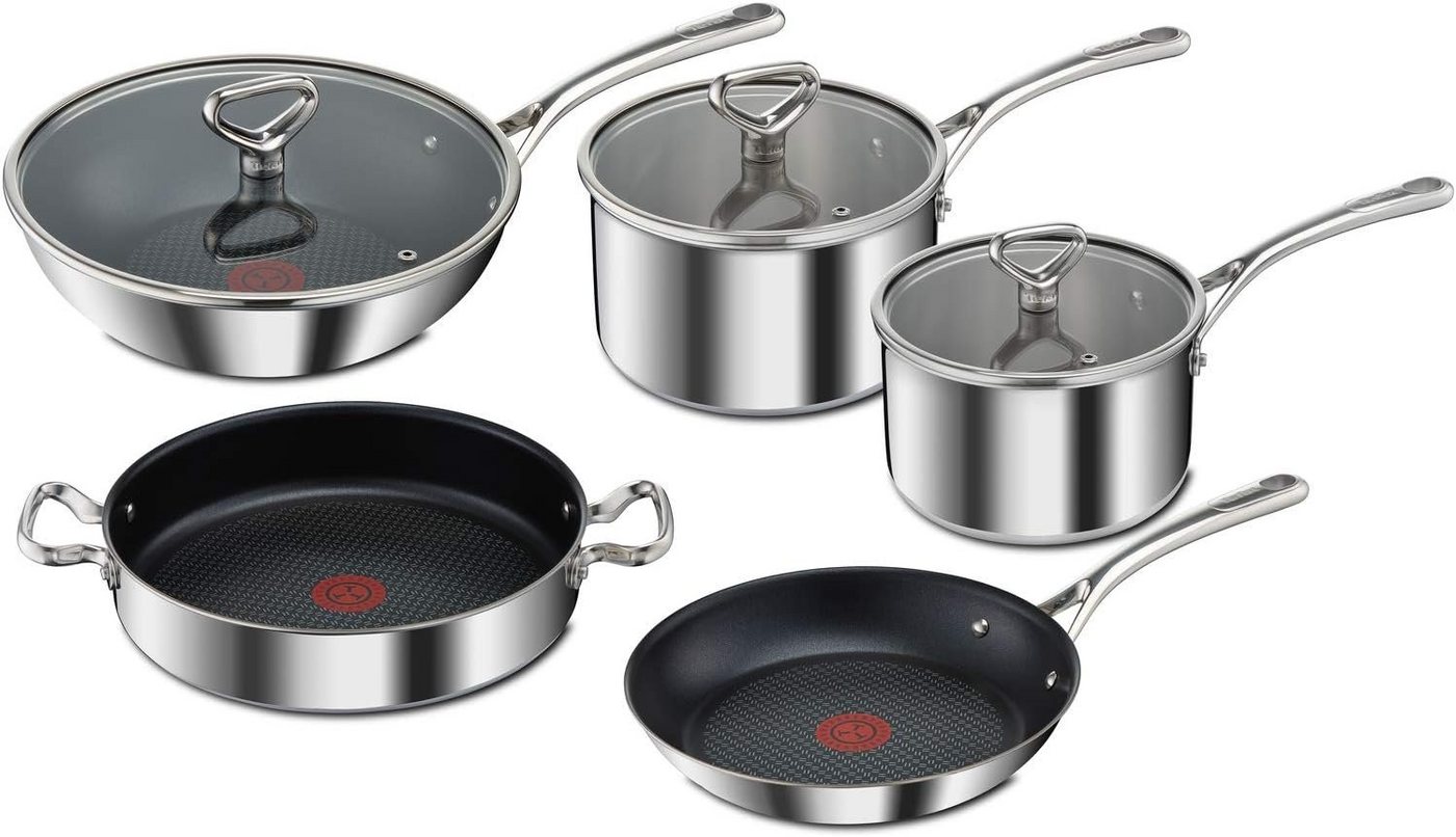 Tefal Topf-Set Reserve Collection Induktion Tri-Ply Technologie, Edelstahl (5-tlg) von Tefal