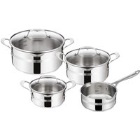 Tefal Topf-Set "E311S7 Jamie Oliver Cook Smart", Edelstahl, (Set, 7 tlg., 1x Stielkasserolle 16 cm, je 1x Kochtopf 16/20/24 cm) von Tefal