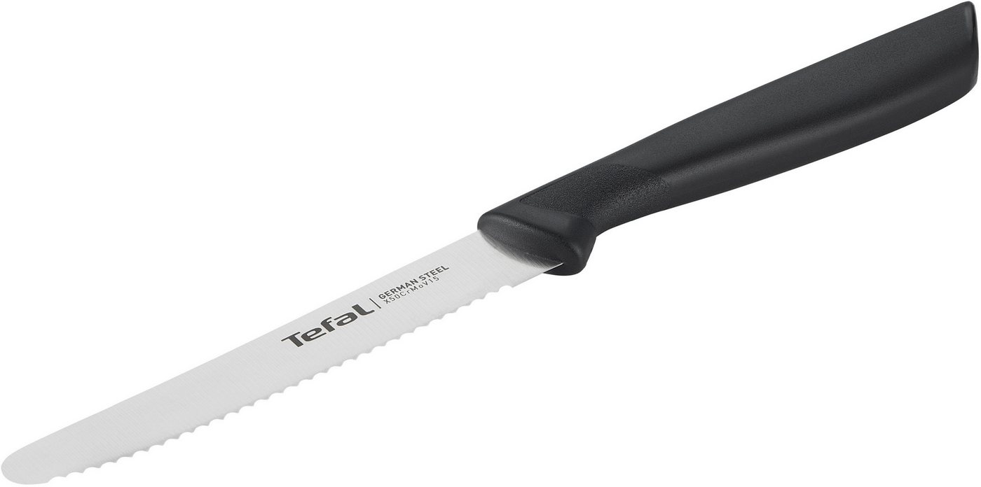 Tefal Universalküchenmesser Colorfood, gezahnt, 10 cm, Klinge aus deutschem Edelstahl, ergonomischer Griff von Tefal