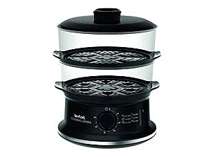 Tefal VC140135 Dampfgarer, Edelstahl, Schwarz, 1 von Tefal