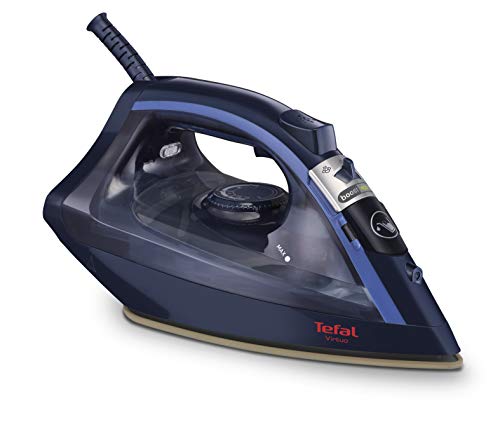 Tefal Dampfbügeleisen FV1713 Virtuo | 2000 W | Tropfstop System | Dampfstoß 90 g/Min. | Kompaktes Design | Dunkelblau von Tefal