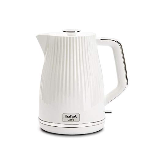 Tefal Wasserkocher Kunststoff 1,7 l 2400 W Elektrisch Teekocher Wasserkessel Loft Weiß | Herausnehmbarer Kalkfilter | BPA FREE | KO250830 | Auto-Off von Tefal