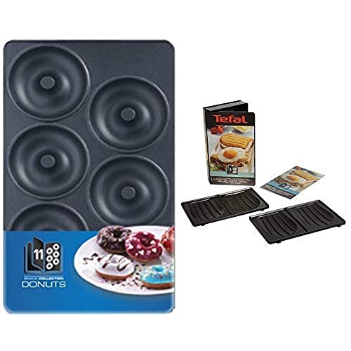 Tefal XA8011 Snack Collection Platte Donuts, Nummer 11 & XA8001 Snack Collection Platte Sandwich, Nummer 1 von Tefal