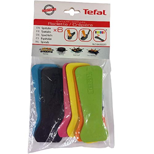 Tefal XA900203 Raclette-Schaber, 6 Stück (Mehrfarbig) von Tefal