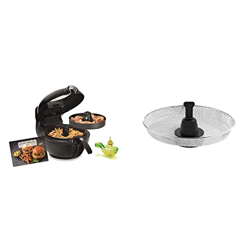 Tefal YV9708 ActiFry Genius XL 2 in 1 Heißluftfritteuse | 1500 Watt | Fassungsvermögen: 1,7 kg | 9 automatische Programme | 2 in 1 Technologie | Schwarz & XA7012 ActiFry Garkorb Zubehör von Tefal