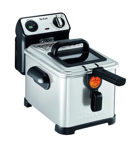 Tefal FR5111 Filtra Pro Inox & Design Fritteuse | 2400 Watt | Fassungsvermögen: 3 Liter Öl | exklusive System Filterung | Temperaturwahl: 150°C - 190°C | Timer | Edelstahl von Tefal