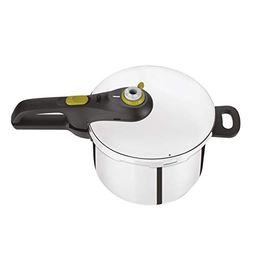 Tefal P2530737 Secure 5 Neo Schnellkochtopf | 6 L | 2-Stufen-Garregler | hochwertiger | Silber/Grün von Tefal