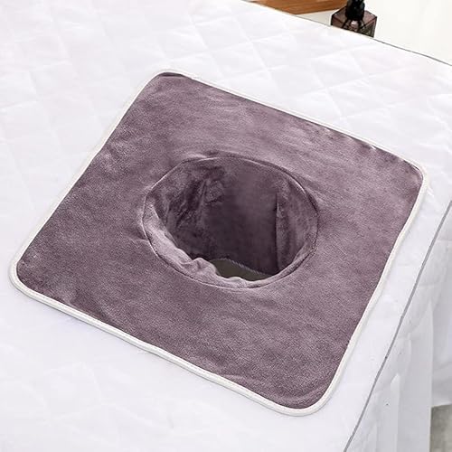 Massage-Bettbezug mit Gesichtsloch, 35 x 35 cm, wiederverwendbar, Spa-Beauty-Bettbezug, Handtuch mit Gesichtsloch, Massage-Bettlaken für Hautpflege von Tefexer