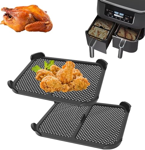 2 Stück Spritzschutz Kompatibilität mit Ninja Foodi Max Dual Zone AF400EU & AF451EU, Silikon Spritzschutz Pfannen, Wirksamer Schutz für Heizregister und Gebläse, Heißluftfritteuse-Zubehör von Tefola