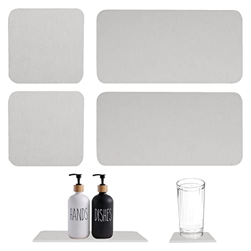 4 Stück wasserabsorbierende Kieselstein-Tablett, schnell trocknender Steinspülkasten, Kieselgur Erde, Küchenschale, Handseifenhalter, wasserabsorbierender Stein für Pflanzen 4 Stück wasserabsorbierende Kieselstein-Tablett, schnell trocknender Steinspülkasten, Kieselgur Erde, Küchenschale, Handseifenhalter, wasserabsorbierender Stein für Pflanzen von Tefola