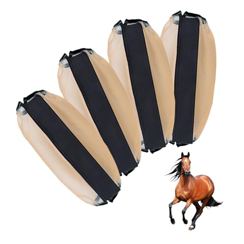 4 x Mückenschutz für Pferdefüße, Universalgröße, feines Netz, atmungsaktive Pferdestiefel, Zubehör für Stiefel zur Linderung von Gelenkreizungen und Schäden 4 x Mückenschutz für Pferdefüße, Universalgröße, feines Netz, atmungsaktive Pferdestiefel, Zubehör für Stiefel zur Linderung von Gelenkreizungen und Schäden von Tefola