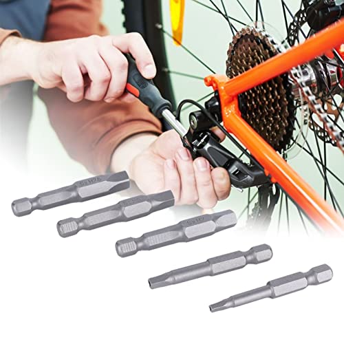 Magnetisches Fünfkant Bits, 5 Teiliges Magnetische Pentagon Kopf Schraubendreher Bit, Magnetschlüssel Bohrer Bit Set, Langlebiger Kopf Schraubendreher Bit für Schraubendreher Bohrer von Tefola