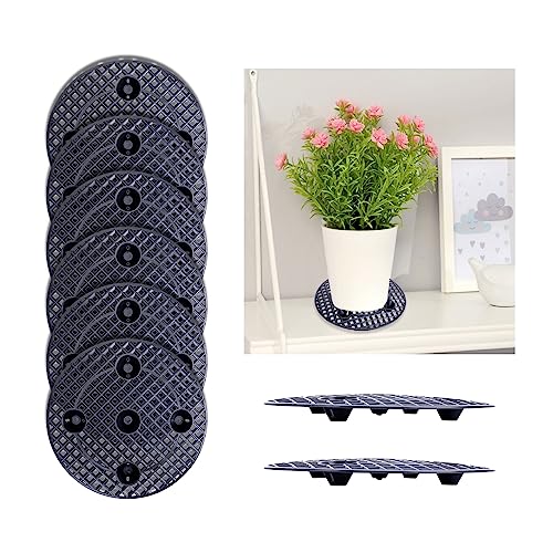 Topfpflanzenständer outdoor, 6 Stück Blumentopf Ständer Drainage Mesh, große Topfpflanzenständer, 30.5 cm Deck Bodenschutz für Innenbereich Bonsai Außenbereich Schale Garten Pflanzkübel von Tefola