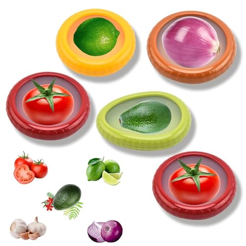 Avocado Saver and Tomato HolderAvocado Saver and Tomato Holder - Set of 5 Reusable Storage Containers for Fridge Onion Storage Container, Avocado keeper, Tomato Saver,and Lemon holder Avocado Saver and Tomato HolderAvocado Saver and Tomato Holder - Set of 5 Reusable Storage Containers for Fridge Onion Storage Container, Avocado keeper, Tomato Saver,and Lemon holder von Tefola