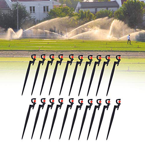 Bewässerungssprinkler, 20 Stück G-Typ 360-Grad-Bewässerungstropfer, einstellbare Mikro-Spray-Tropfstrahler, Bewässerungssprinkler, Bewässerungsdüse, Gartenwasser-Bewässerungssystem-Sprühgeräte von Tefola