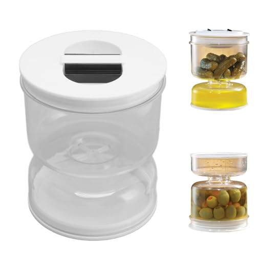 Pickle Jar, Dry Wet Separation Pickle Jar Kitchen Pickle Hourglass Jar Airtight Kimchi Wet Dry Dispenser von Tefola